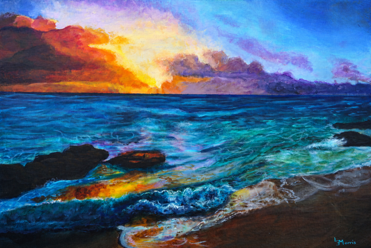 Sea Light — Original Acrylic Painting — 16 × 20 in